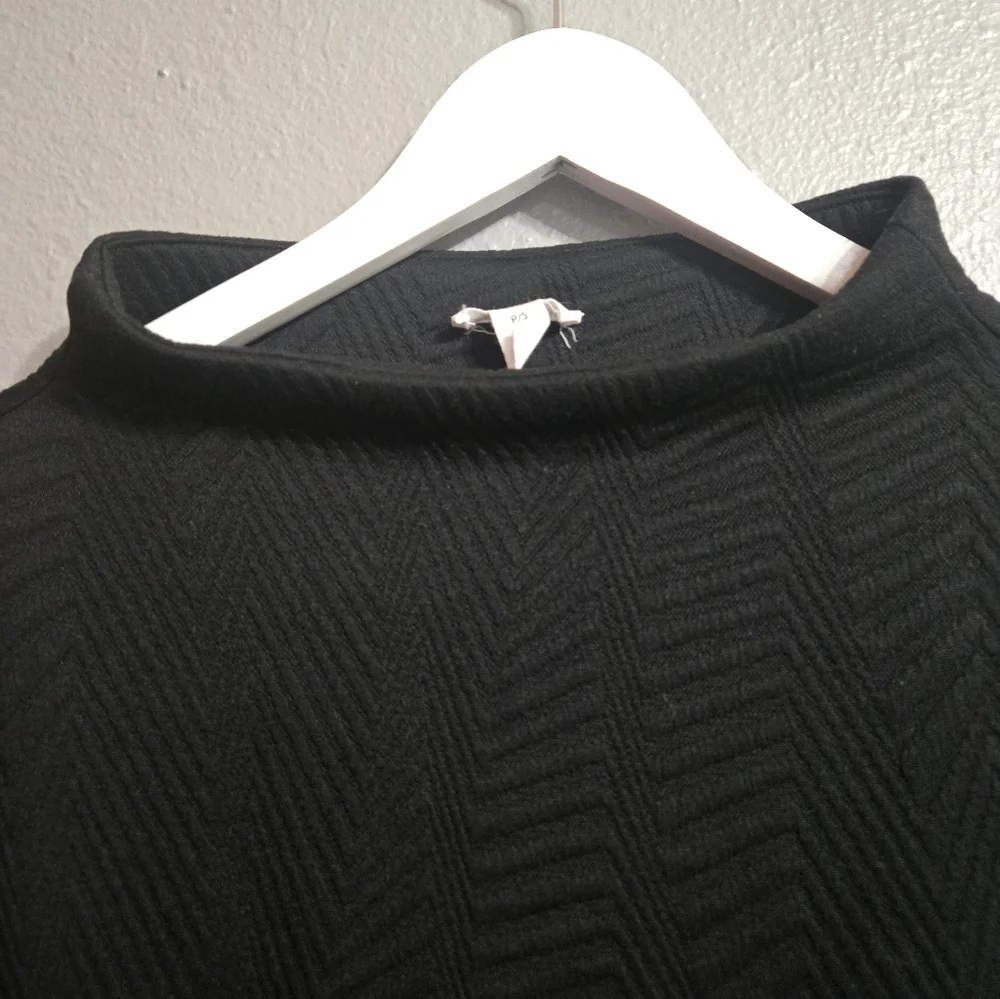 Tribal Funnel Neck Black Textured Dress Size Small - Picture 2 of 15